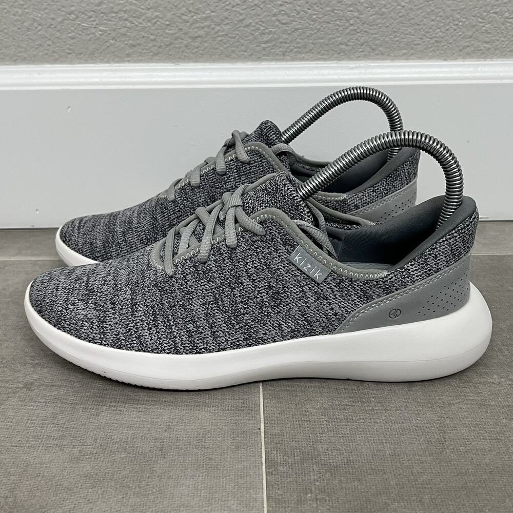 Kizik Madrid Eco Knit Mens 6.5/Womens 8 Gray Hands Free Comfort Sneaker Shoes - Picture 3 of 7